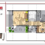 Mặt bằng công năng tầng 5 nhà phố 5 tầng tại Hải Phòng SH NOD 0164