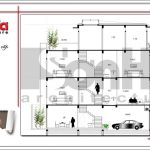 Mặt cắt nhà phố hiện đại 4 tầng tại Hà Nội SH NOD 0164