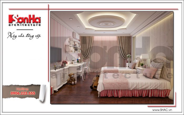 Mẫu thiết kế phòng ngủ con gái dễ thương sh nop 0126