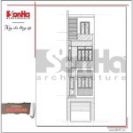 Mặt đứng nhà phố hiện đại 4 tầng tại Hà Nội SH NOD 0164