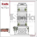 Mặt đứng nhà phố 4 tầng tân cổ điển tại Hải Phòng SH NOP 0131