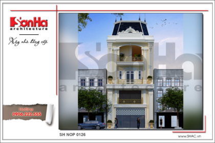 BÌA Thiết kế nhà ống kiến trúc Pháp đẹp tại Hà Nội sh nop 0126