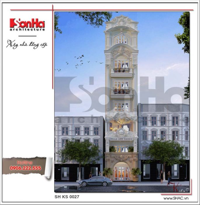 Thiết kế khách sạn mini phong cách cổ điển Pháp sh ks 0027 2