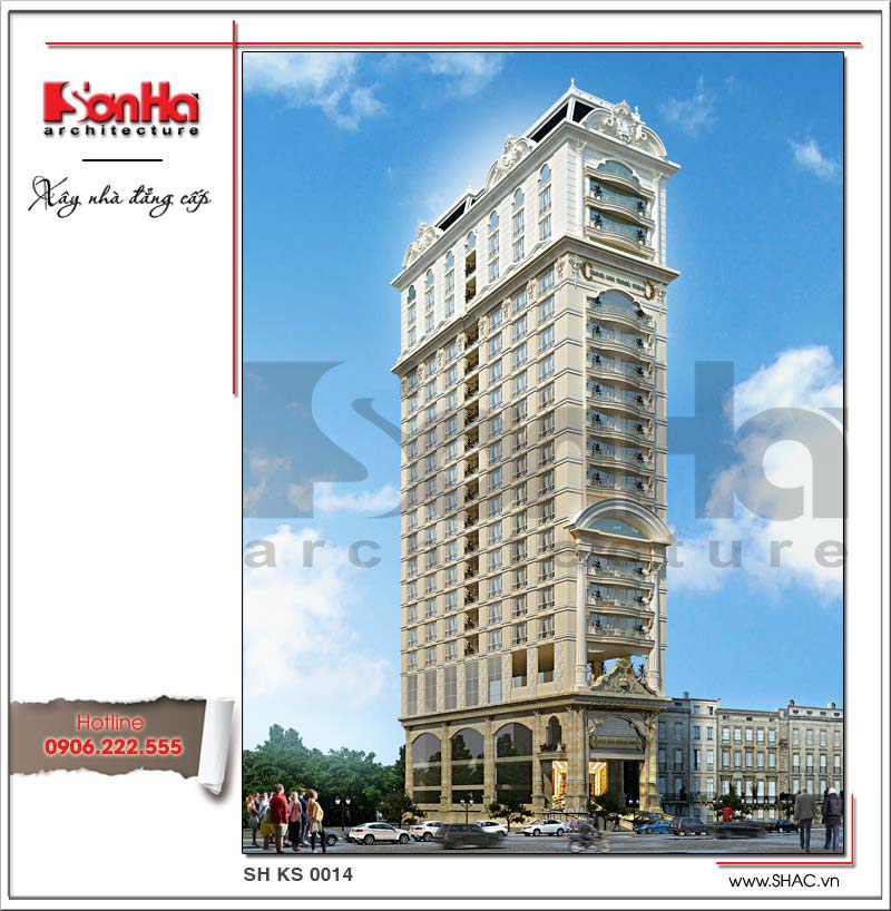 Kiến trúc ngoại thất khách sạn 4 sao - ks 0014 2