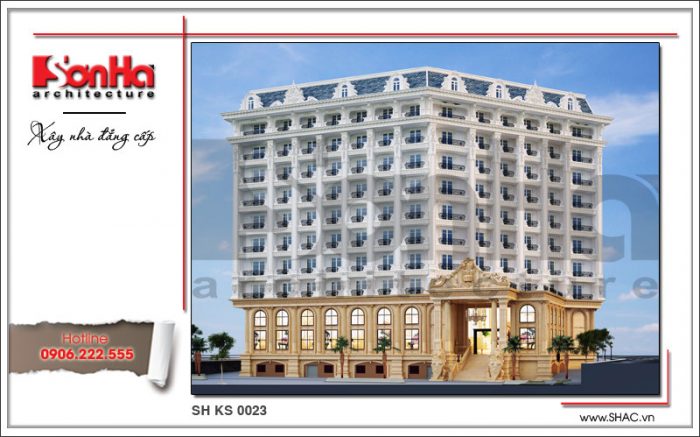 Phối cảnh mặt sau của khách sạn sh ks 0023 2