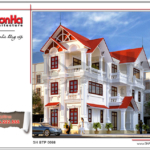 Mẫu biệt thự cổ điển Pháp 3 tầng tại Hà Nội sh btp 0098