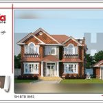 Thiết kế kiến trúc biệt thự hiện đại 2 tầng tại Quảng Bình sh btd 0053