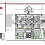 Mặt đứng biệt thự cổ điển Pháp sang trọng sh btp 0097