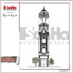 Mặt đứng nhà phố cổ điển Pháp 5 tầng tại Hải Phòng sh nop 0135