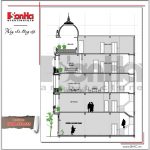 Mặt cắt nhà phố cổ điển Pháp 5 tầng tại Hải Phòng sh nop 0135