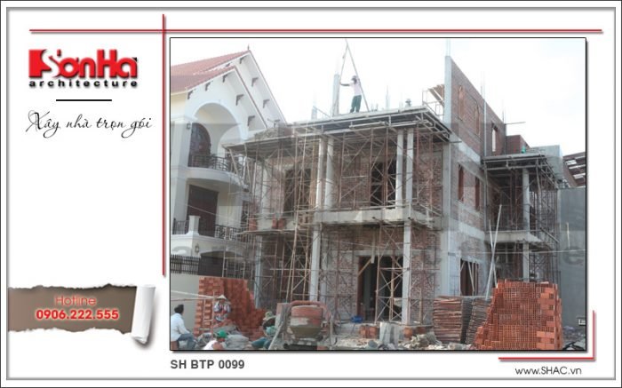 Thiết kế biệt thự 3 tầng tân cổ điển đẹp tại Quảng Bình - SH BTP 0099 2