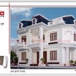 Mẫu thiết kế kiến trúc biệt thự cổ điển Pháp tại Quảng Bình sh btp 0100