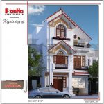 Mẫu thiết kế kiến trúc nhà phố tân cổ điển Pháp 3 tầng tại Hải Phòng sh nop 0137