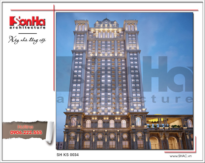 Thiết kế khách sạn 4 sao tại Bắc Ninh sh ks 0034