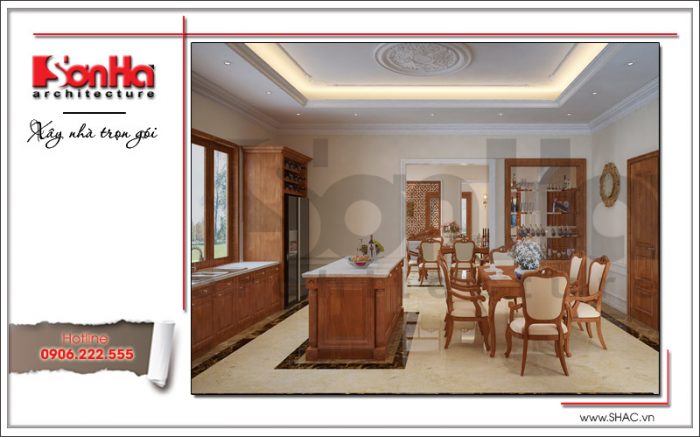 2 mẫu nội thất phòng bếp biệt thự sang trọng sh btp 0099