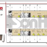 Mặt bằng công năng tầng trệt tầng 1 nhà phố 7 tầng tại Sài Gòn sh nop 0136