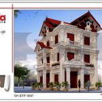 Thiết kế biệt thự cổ điển Pháp sang trọng sh btp 0097