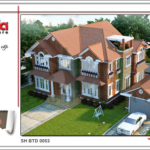 Thiết kế kiến trúc biệt thự hiện đại 2 tầng tại Quảng Bình sh btd 0053