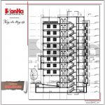 Mặt cắt 1-4 Khách sạn cổ điển Pháp SH KS 0033