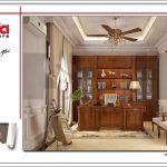 4 mẫu nội thất phòng đọc nội thất gỗ biệt thự sang trọng sh btp 0099
