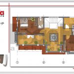 Mặt bằng công năng tầng 3 biệt thự cổ điển Pháp tại Hà Nội sh btp 0098