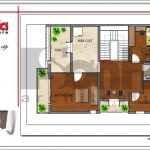 Mặt bằng công năng tầng 3 biệt thự hiện đại tại Quảng Ninh sh btd 0054