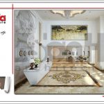 Thiết kế nội thất khu lễ tân khách sạn cổ điển sh ks 0033