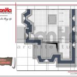 Mặt bằng MÁI biệt thự cổ điển Pháp tại Quảng Bình sh btp 0100