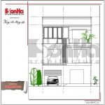 Mặt đứng chính biệt thự hiện đại tại Quảng Ninh sh btd 0054