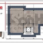 Mặt bằng công năng tầng áp mái biệt thự tân cổ điển đẹp tại Quảng Bình sh btp 0099