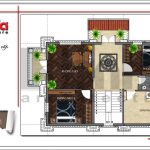 Mặt bằng công năng tầng 3 biệt thự cổ điển Pháp sang trọng sh btp 0097