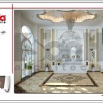 Thiết kế nội thất khu lễ tân khách sạn cổ điển sh ks 0033