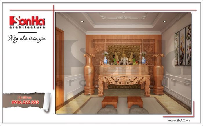 8 mẫu nội thất phòng thờ biệt thự sang trọng sh btp 0099