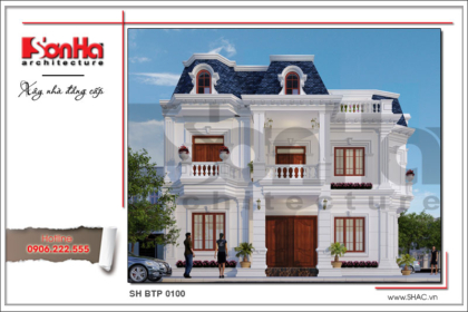 BÌA Thiết kế biệt thự cổ điển Pháp tại Quảng Bình sh btp 0100