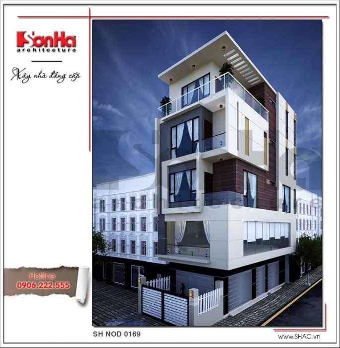 Thiết kế kiến trúc nhà ống hiện đại tại Hải Phòng sh nod 0169