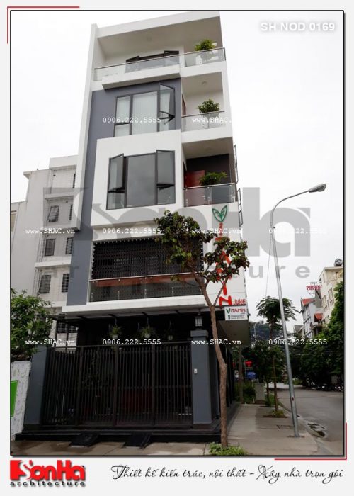 1 Ảnh thực tế nhà ống hiện đại 5 tầng tại ahri phòng sh nod 0169