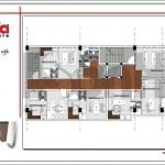 Mặt bằng công năng tầng 6 quán karaoke tại Vĩnh Phúc sh bck 0044