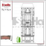 Mặt đứng chính công trình khách sạn 3 sao 12 tầng tại Hải Phòng sh ks 0035