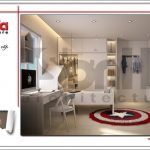 Thiết kế nội thất phòng ngủ con trai nhà ống hiện đại sh nod 0168