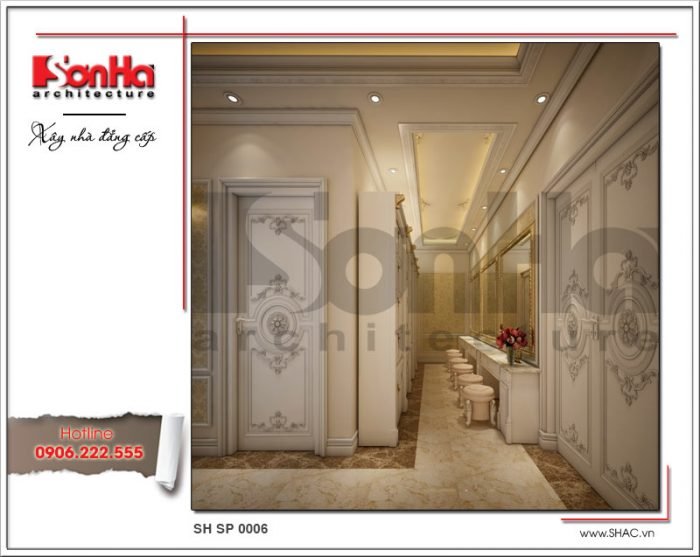 Thiết kế nội thất phòng thay đồ spa tại Phú Quốc sh sp 0006