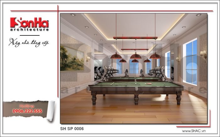 Thiết kế nội thất phòng tập bida spa tại Phú Quốc sh sp 0006