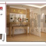 Thiết kế nội thất phòng thờ nhà ống hiện đại sh nod 0168