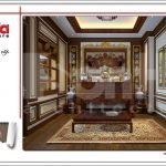 Thiết kế nội thất phòng thờ nhà phố cổ điển tại Hà Nội sh nop 0138