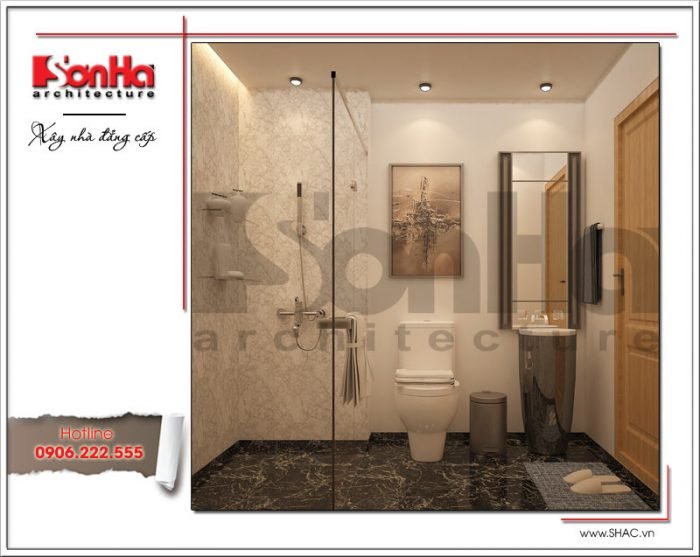 Thiết kế nội thất wc nhà ống hiện đại sh nod 0168