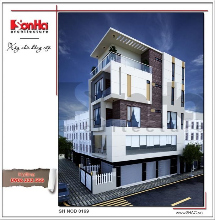 Mẫu thiết kế kiến trúc nhà ống hiện đại tại Hải Phòng sh nod 0169