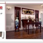 Mẫu thiết kế nội thất phòng thờ biệt thự Pháp tại Hà Nội sh btp 0102