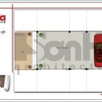 Mặt bằng công năng tầng 1 nhà ống hiện đại tại Hải Phòng sh nod 0169