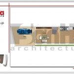 Mặt bằng công năng tầng 1 nhà ống hiện đại 4 tầng tại Lạng Sơn SH NOD 0167