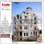 Thiết kế kiến trúc biệt thự lâu đài cổ điển Pháp btld 0026