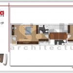 Mặt bằng công năng tầng 2 nhà ống hiện đại 4 tầng tại Lạng Sơn SH NOD 0167